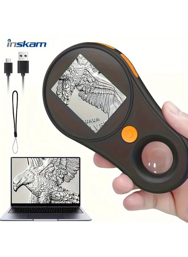 Black 2 Inch 500X HD Digital Microscope Portable USB Battery Powered For Inspection Maintenance Welding - Image 1