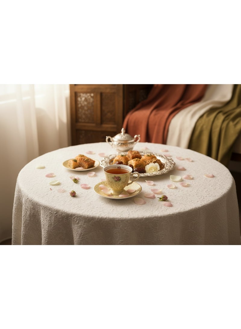 Mayflower 12-Piece Porcelain Tea Cup & Saucer Set – Yellow Rose Gold Trim 110ml - Image 5