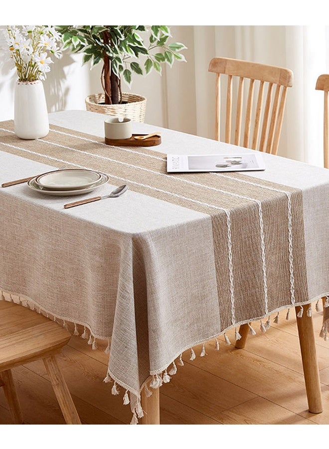 1-Piece Table Cloth Set - 4/6/8-Seater Rectangular Tablecloths with Stain-Resistant Fabric, Wrinkle-Free & Machine Washable - for Dining Room, Parties, Holiday Decor & Outdoor Use  140*180cm