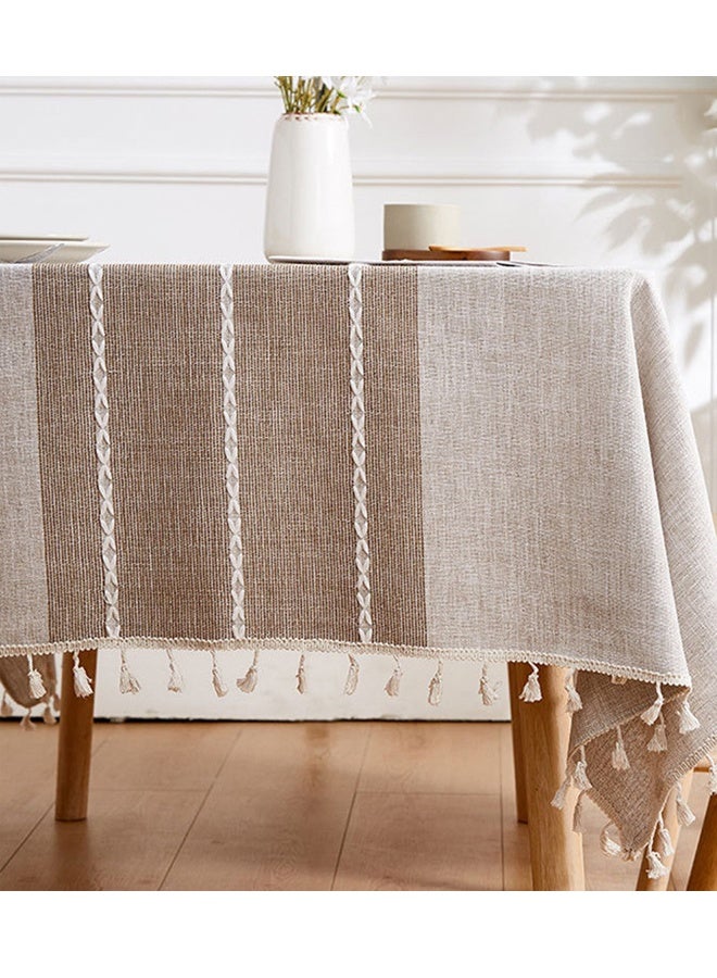 1-Piece Table Cloth Set - 4/6/8-Seater Rectangular Tablecloths with Stain-Resistant Fabric, Wrinkle-Free & Machine Washable - for Dining Room, Parties, Holiday Decor & Outdoor Use  140*180cm