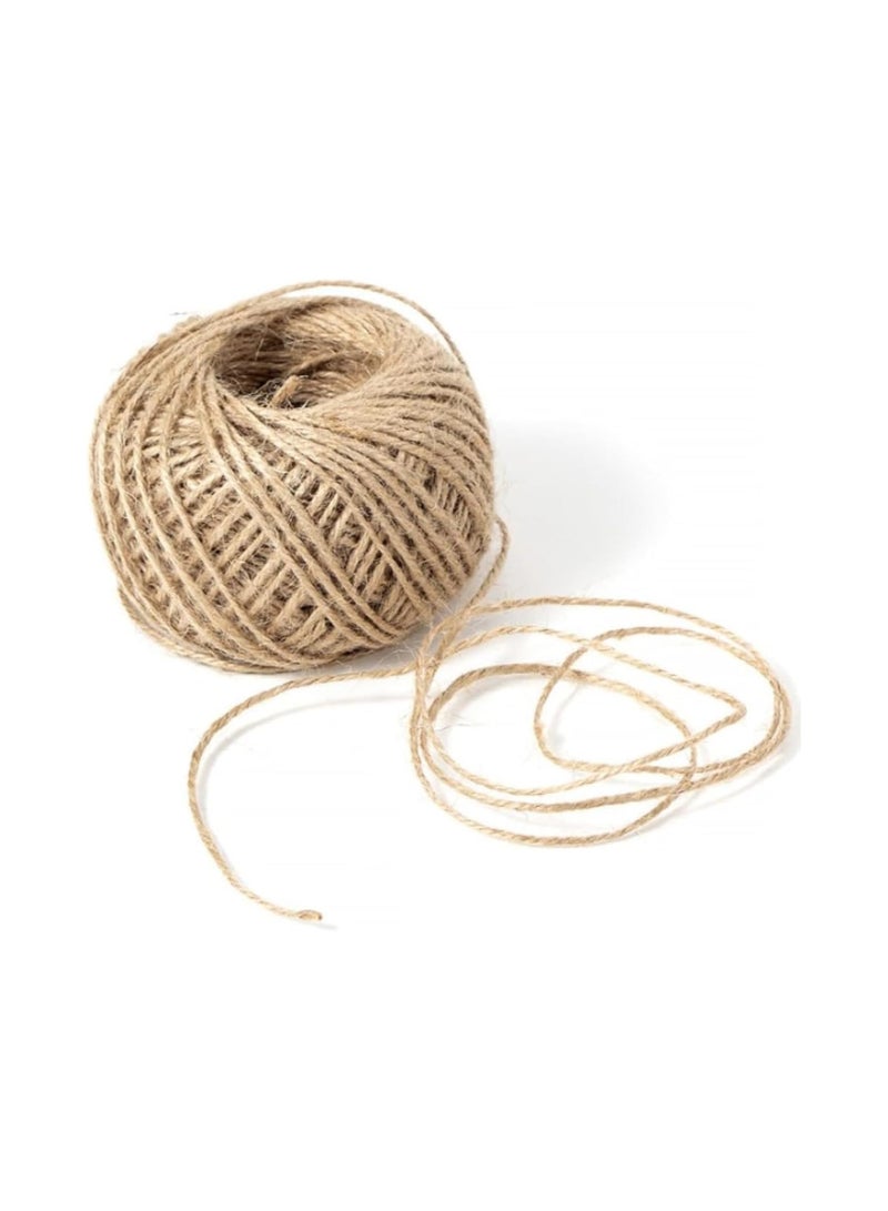 Generic Jute Twine, 100M Garden String, 3Ply Natural Garden Twine String, Jute Rope for DIY Arts Crafts, Floristry, Gift Wrapping, Decoration, Bundling, Gardening - Brown - Image 4