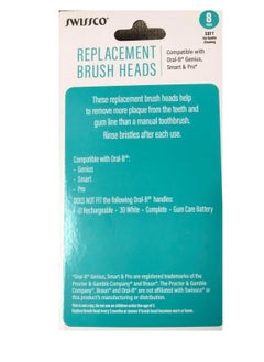Swissco Swissco Replacement Brush Heads (compatible with Oral-B Genius, Smart & Pro)  - Image 2