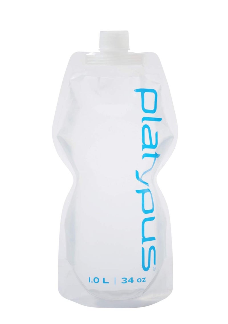 Platypus SoftBottle Flexible Water Bottle with Closure Cap, Platy Logo, 1.0-Liter - Image 1