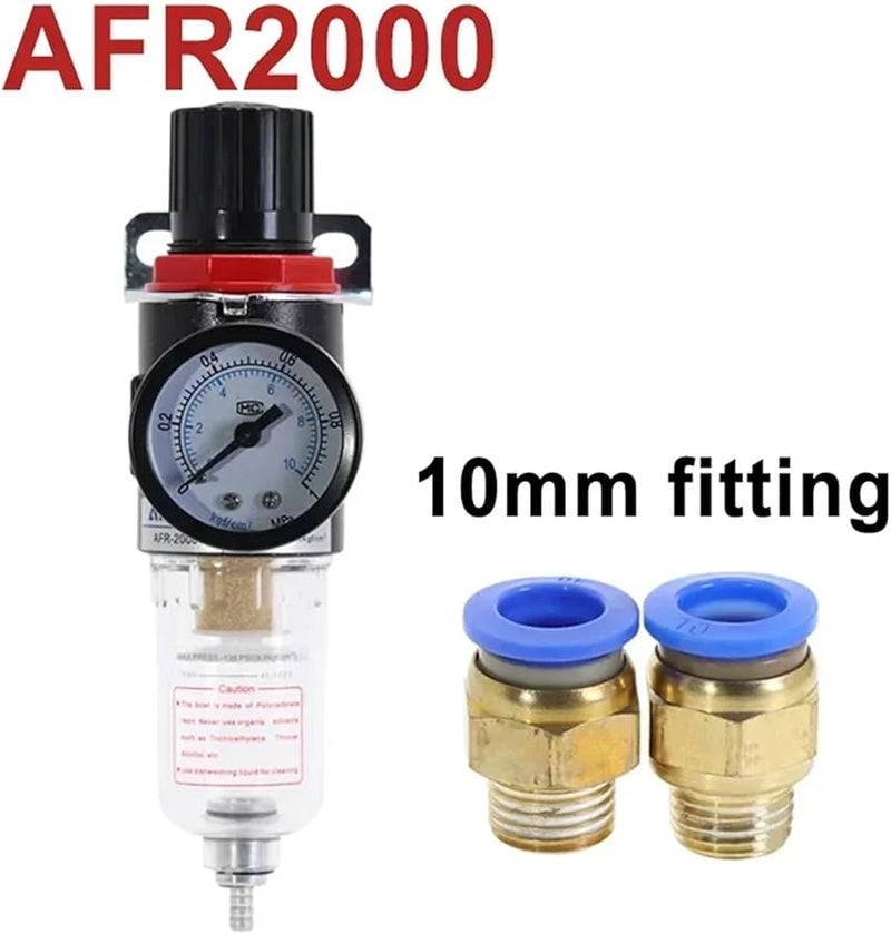 AFR2000 Pneumatic Filter Air Treatment Unit Pressure Regulator Compressor Valve AFR 2000 W PC 10MM - Image 3