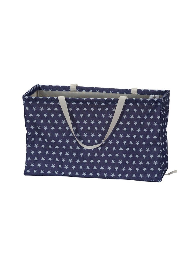 Household Essentials Blue with White Stars Krush Container All-Purpose Utility Tote - Image 1