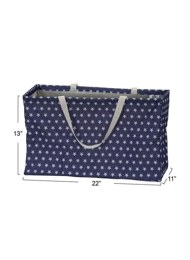 Household Essentials Blue with White Stars Krush Container All-Purpose Utility Tote - Image 2