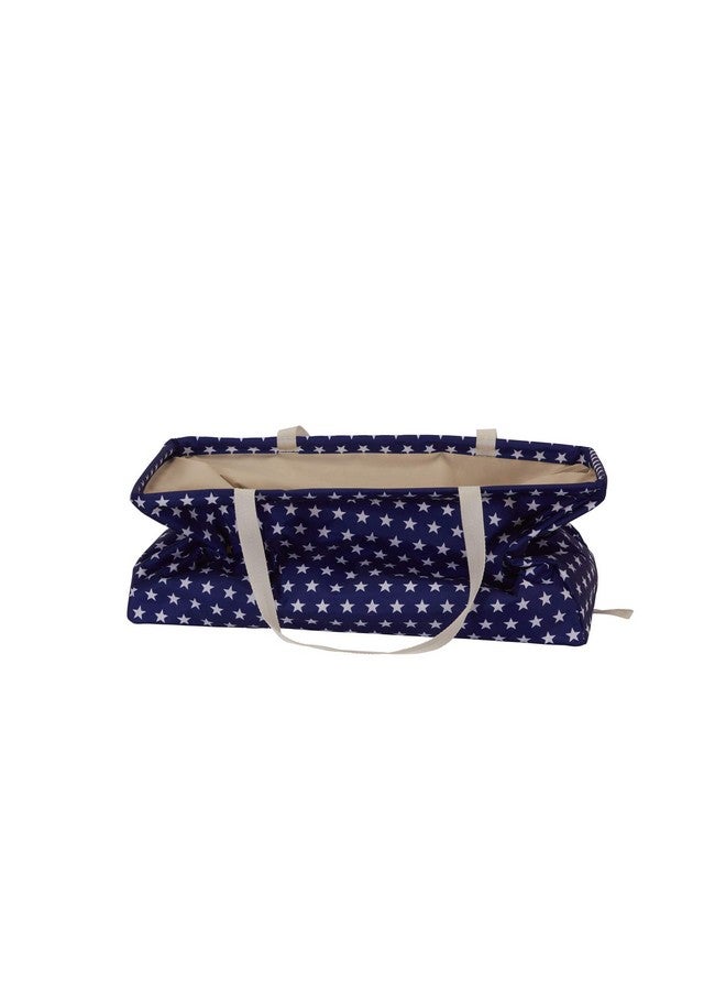 Household Essentials Blue with White Stars Krush Container All-Purpose Utility Tote - Image 4