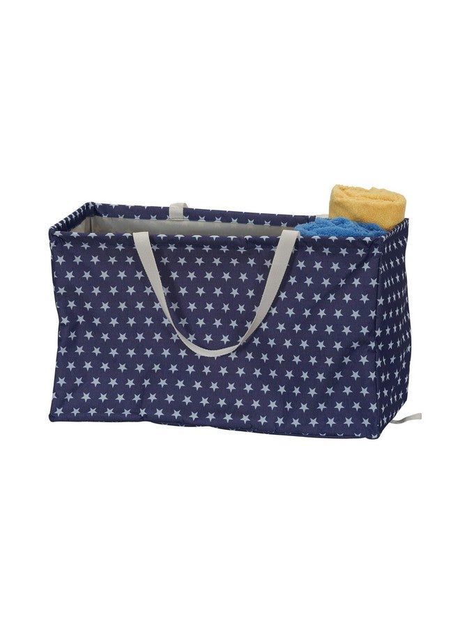 Household Essentials Blue with White Stars Krush Container All-Purpose Utility Tote - Image 3