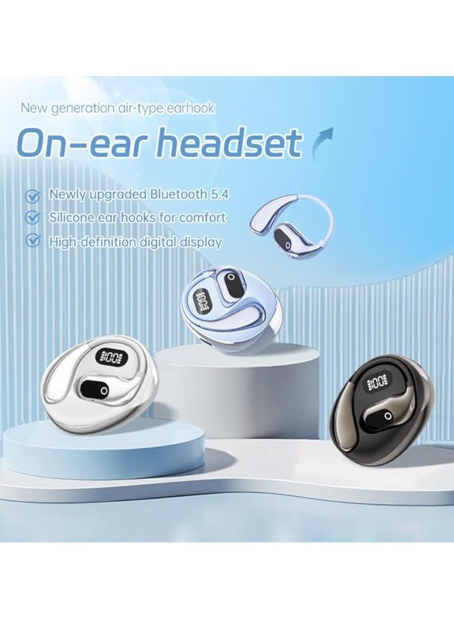 Real-Time AI Translator Earbuds 144 Languages Wireless Bluetooth, Open Ear Design with 25H Playtime with APP for Travel/Business/Learning, iOS Android Compatible - Black - Image 5