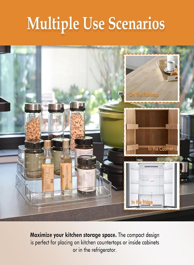 3 Tier Clear Display Riser Stand, Plastic Step Display Shelves, Tool-free Assembly, Organizer for Perfume, Figure, Cupcake, Dessert, Desktop Display Stand for Decor - Image 5