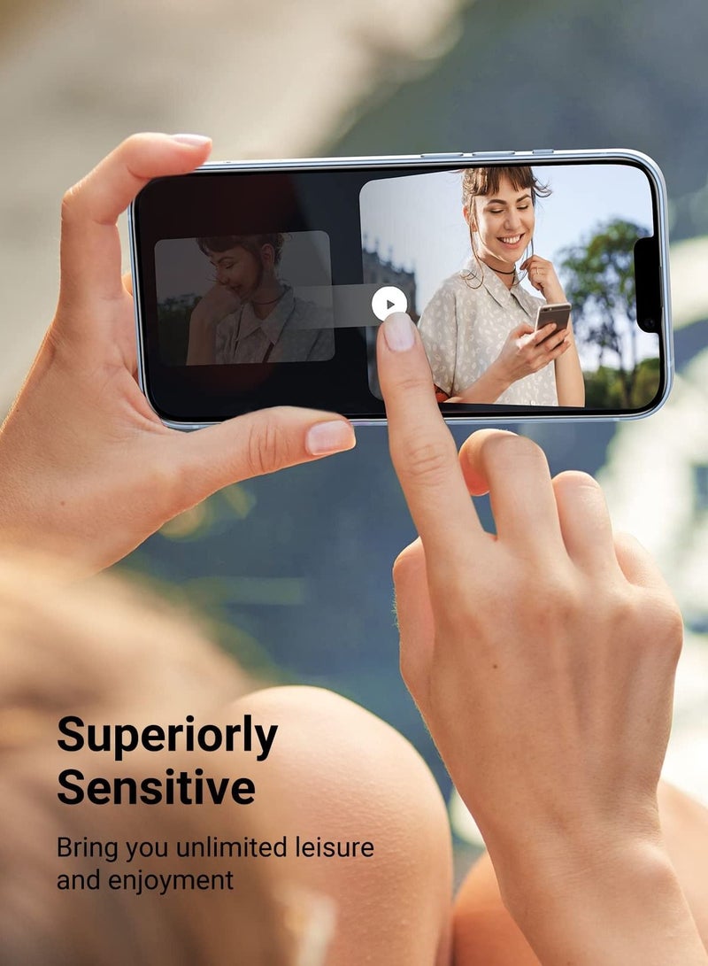 BORTONY Pack of 2 Screen Protector Compatible with iPhone 14/14 Pro/13/13 Pro 6.1 inch Anti-Scratch Anti-Fingerprints Ultra HD Clear Transparent 9H Hardness Tempered Glass Film - Image 5