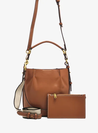 ELLA bucket bag with top handle and pouch insert
