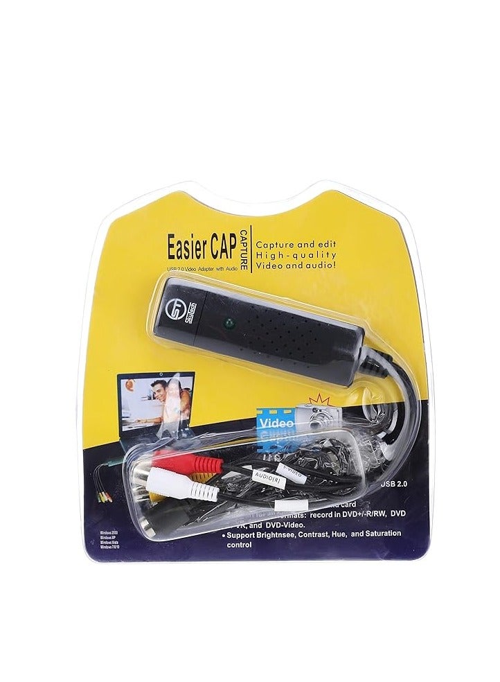 Generic Usb 2.0 to 3 rca audio video tv vhs dvd rw hd capture converter pc cable adapter