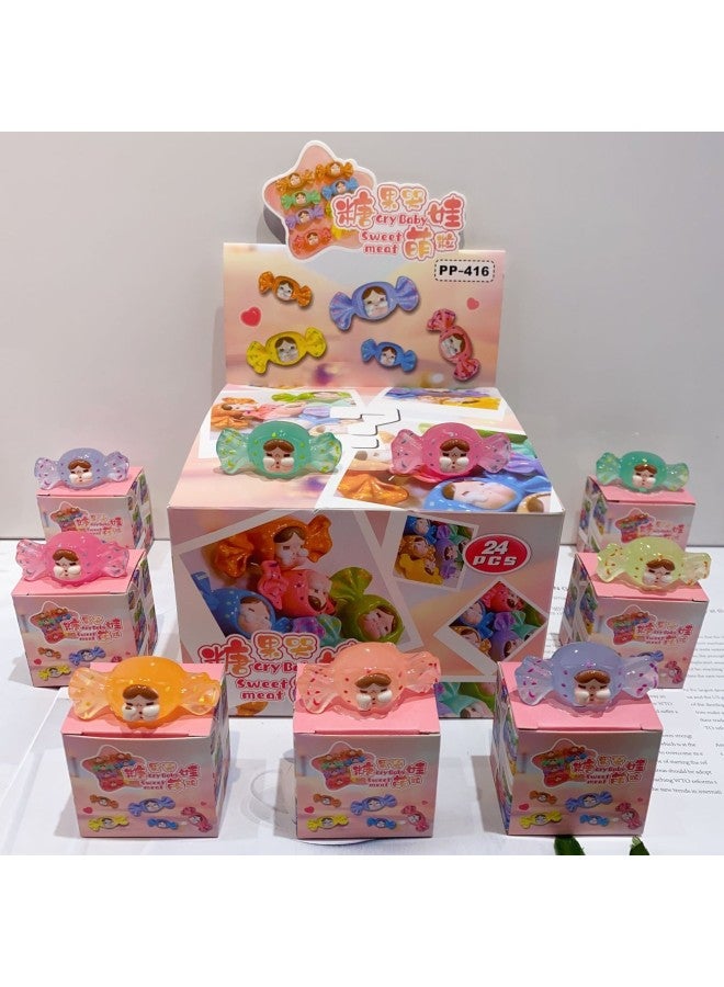 Cute Cartoon Sanlio Hand-made Blind Box Girl's Heart High-value Doll Desktop Ornaments Trendy Play Hand-made Model-Color:416 Candy Doll Little Cute Figure Blind Box - Image 1