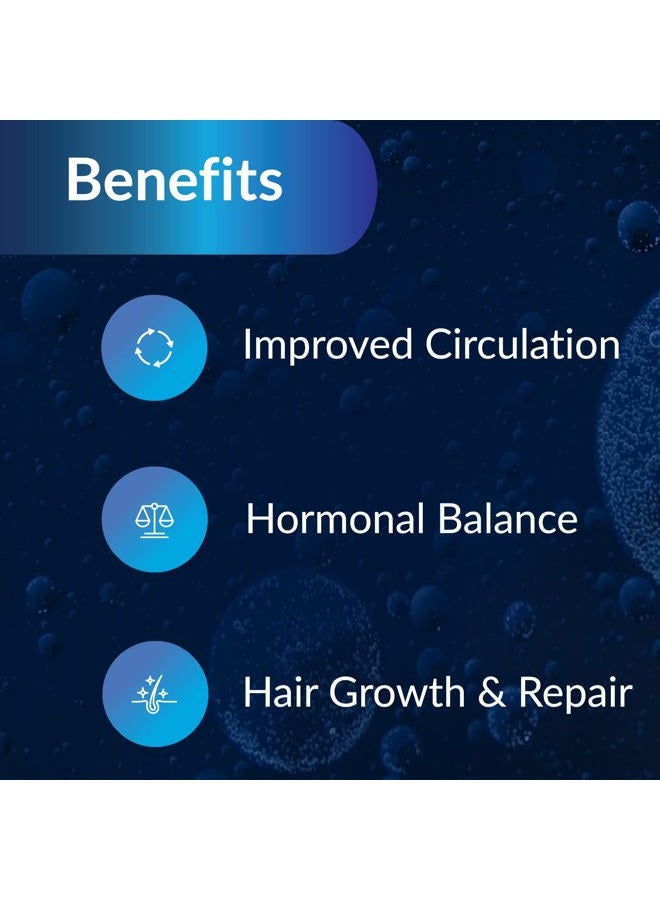 Equilife دعم الشعر اليومي، يعزز صحة فروة الرأس، يحتوي على البيوتين، الأشواغاندا، الزنك، جذر الكركم، والسيلينيوم، يقاوم لتقوية البصيلات الضعيفة، غير معدّل وراثيًا، خالي من الغلوتين (60 كبسولة) - Image 5