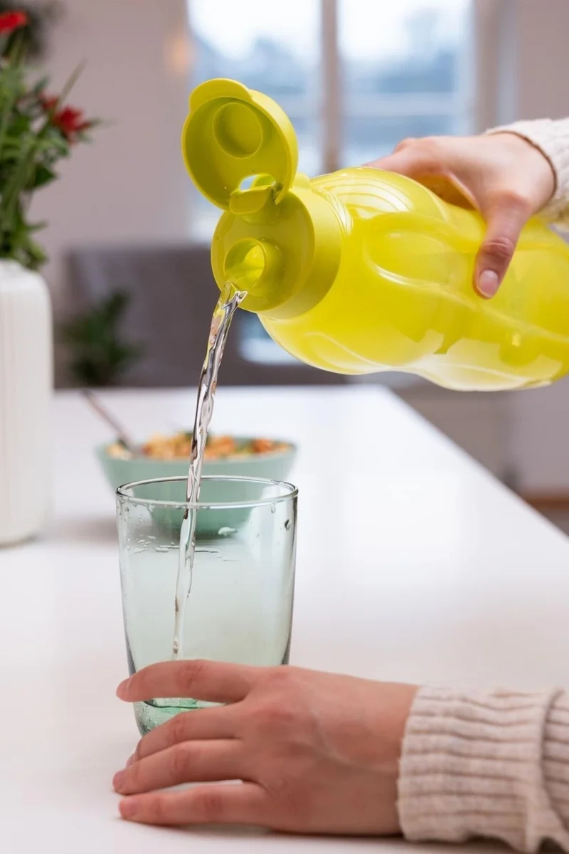 توبروير Eco Bottle Water Bottle Easy Lid 1.5l Lemon 2-Pack