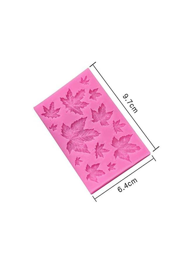 S-TOP 2Pcs Leaf Mold Silicone Mould for Fondant Cake Decoration or Lollipop Chocolate Decoration - Various Themes Leaves Modeling Moulds - Image 4