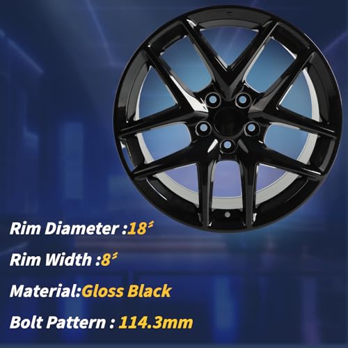 LUNEGUE New 18" 18x8" Replacement Alloy Wheel Rim Fits for 2022 2023 2024 Honda Civic Sport Direct Fit Alloy Rims, ALY10393U45N, OE Direct Fit Replacement Rim - Image 5