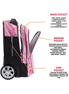 Wires 3 Piece Kids School Trolley Bag laptop compartment 2 Wheels With Lunch bag & Pencil Case  - Image 2