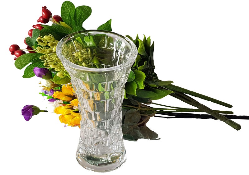 Pure Source India Glass Vase (9 X 18.5 cm, Clear) - Image 5