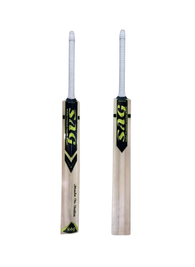 تبلد مضرب كريكيت من خشب الصفصاف الإنجليزي | مقاس 5 | حافة عريضة 40-42 مم | جاهز للعب | مناسب للعب بالكرة الجلدية | يتضمن غطاءً واقيًا من الخدوش، وواقيًا لطرف المضرب، وغطاءً للمضرب - Image 1