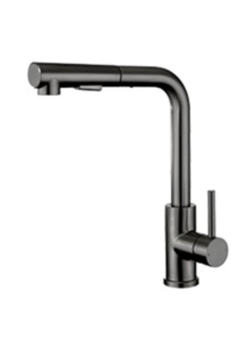 L-Shaped Kitchen Faucet with Magnetic Pull-Out Spout - SZF04814GG, Stainless Steel 304 Body, Handle & Spout, Ceramic Cartridge (500K Cycles), 360° Rotation