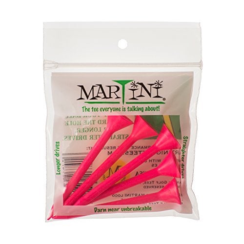 Proactive Martini Golf 3-1/4" Durable Plastic Tees 5-Pack (Pink) - Image 3