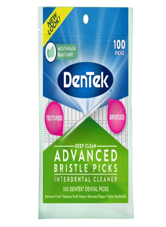 Dentek Deep Clean Bristle Dental Picks Mint 300 Count (Pack Of 3, 100 Ct Each - Image 2