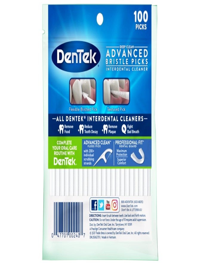 Dentek Deep Clean Bristle Dental Picks Mint 300 Count (Pack Of 3, 100 Ct Each - Image 3