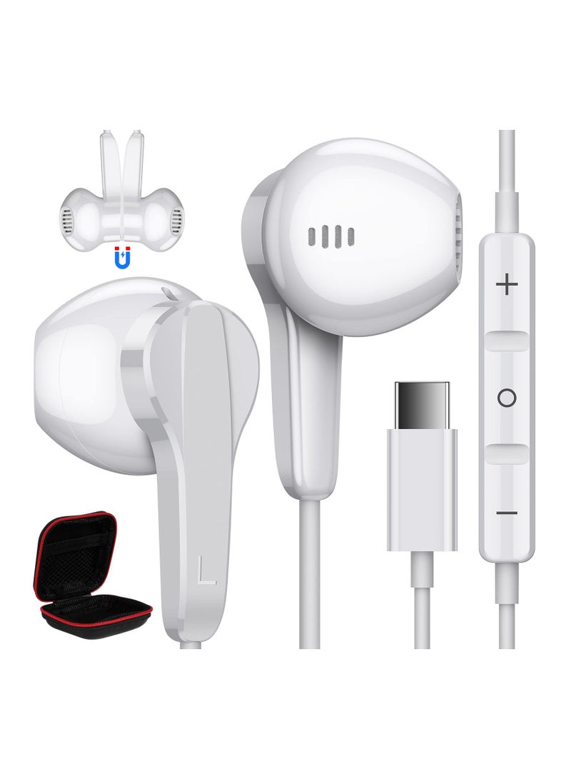 SYOSI USB C Headphones for Pad Pro, Type C Wired Earphones, Noise Cancelling Earbuds Compatible with Mic Stereo Volume Control for Samsung S23 Ultra S22 A53 Galaxy Z Flip 3 Pixel 7 7A 7Pro Tablet Fold - Image 1