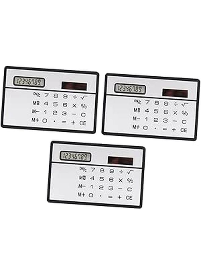 Solar Powered Mini Calculator Ultra Thin Portable For School Office Home Use - Image 1