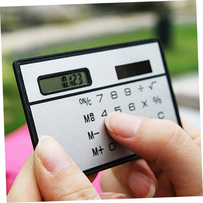 Solar Powered Mini Calculator Ultra Thin Portable For School Office Home Use - Image 3