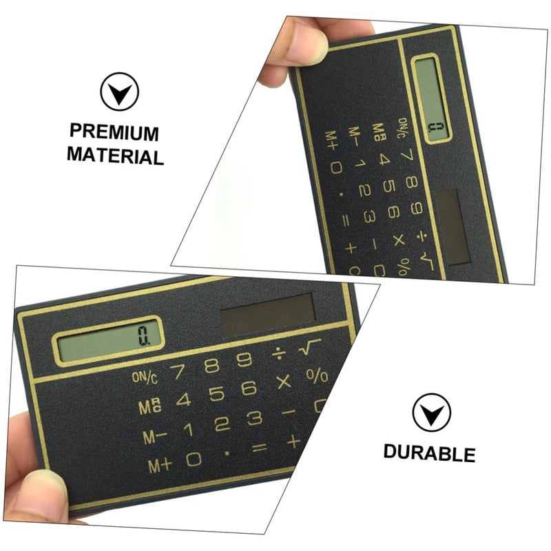 Solar Powered Mini Calculator Ultra Thin Portable For School Office Home Use - Image 5