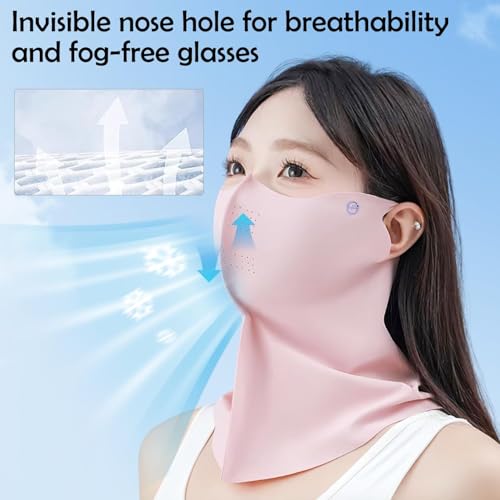 TecoKart Polyester UV Mask with Cooling Neck Gaiter, Face Mask for Sun Protection, Outdoor Bike Mask,Face Cover for Women, Washable&Reusable - Image 3