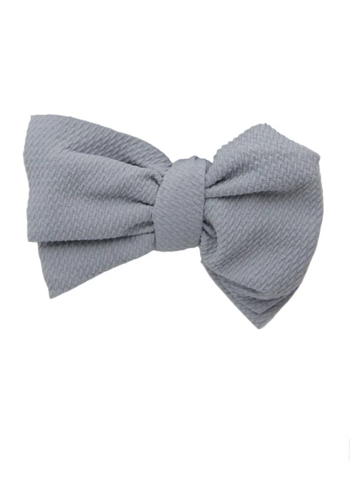 Bambimici Bambimici - Lara Assorted Ribbon Bow Headband for Babies - Violet, Black, Grey