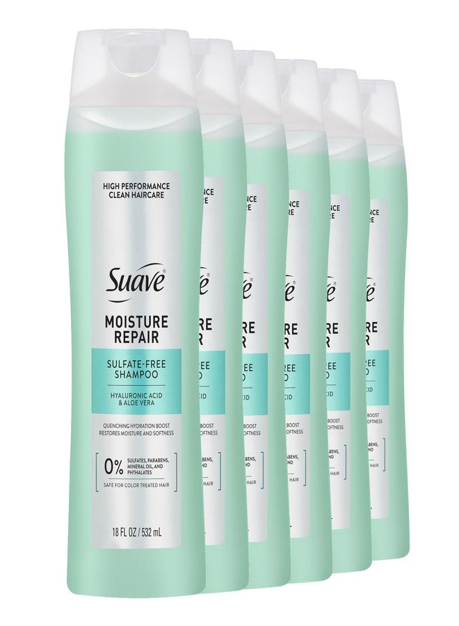 Suave Moisture Repair Shampoo, Sulfate-free, for restored moisture with every wash, safe for color treated hair, 12.6 oz - Image 1