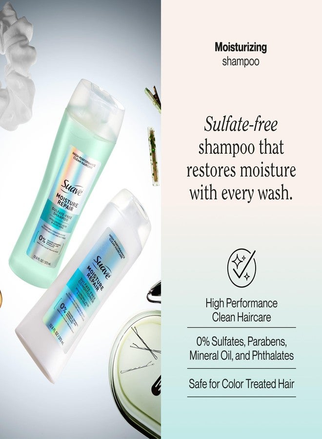 Suave Moisture Repair Shampoo, Sulfate-free, for restored moisture with every wash, safe for color treated hair, 12.6 oz - Image 2