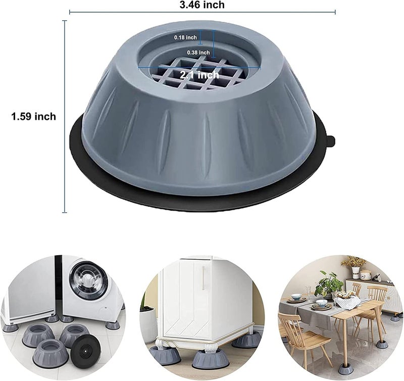 SKY-TOUCH 8pcs Anti Vibration Pads for Washer Dryer Shock and Noise Cancellation, Washing Machine Stand to Prevent Shifting, Shaking Walking for Home - Image 2
