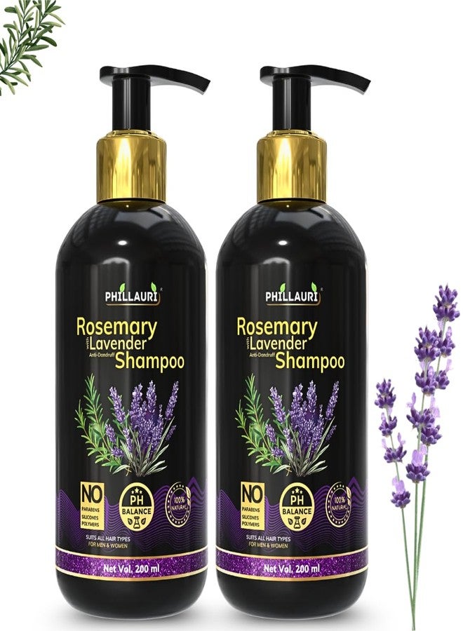 Phillauri شامبو إكليل الجبل لتنظيف الشعر يومياً | تركيبة تنظيف لطيفة لشعر ناعم ولامع | مناسب لجميع أنواع الشعر - (عبوة من قطعتين) - Image 1