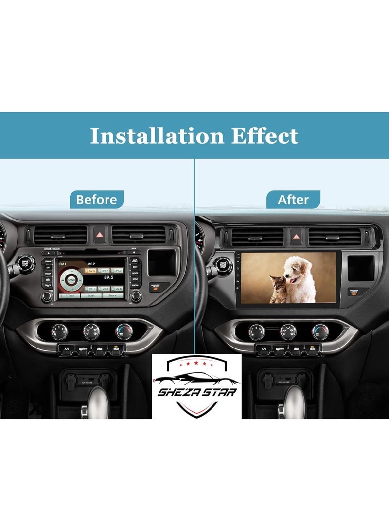SHEZA STAR Android Car Stereo for Kia Rio K3 2015-2018 4GB RAM 64GB ROM Support Carplay, M-Link Wi-Fi BT, Radio GPS, 9 Inch IPS.QLED, interface, Screen with 360D Camera Included - Image 2