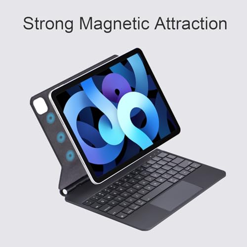 QUARK Magic Keyboard Case for iPad Pro 11-inch (M4,2024), Keyboard Case for iPad Pro 11 with Multi-Touch Trackpad, Easy-Set Magnetic Stand, Backlit Keys, Black - Image 2