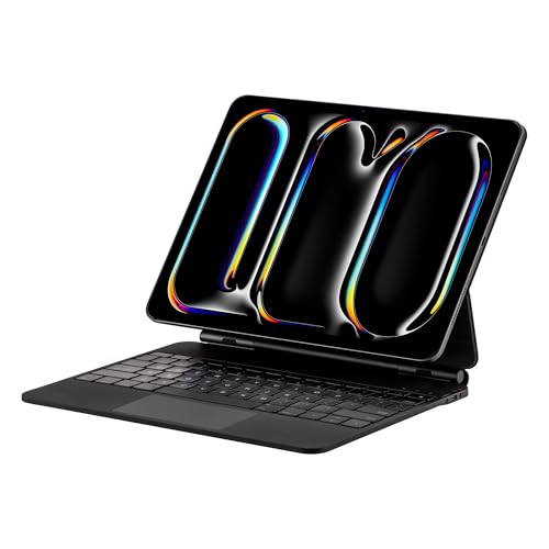 QUARK Magic Keyboard Case for iPad Pro 11-inch (M4,2024), Keyboard Case for iPad Pro 11 with Multi-Touch Trackpad, Easy-Set Magnetic Stand, Backlit Keys, Black - Image 1
