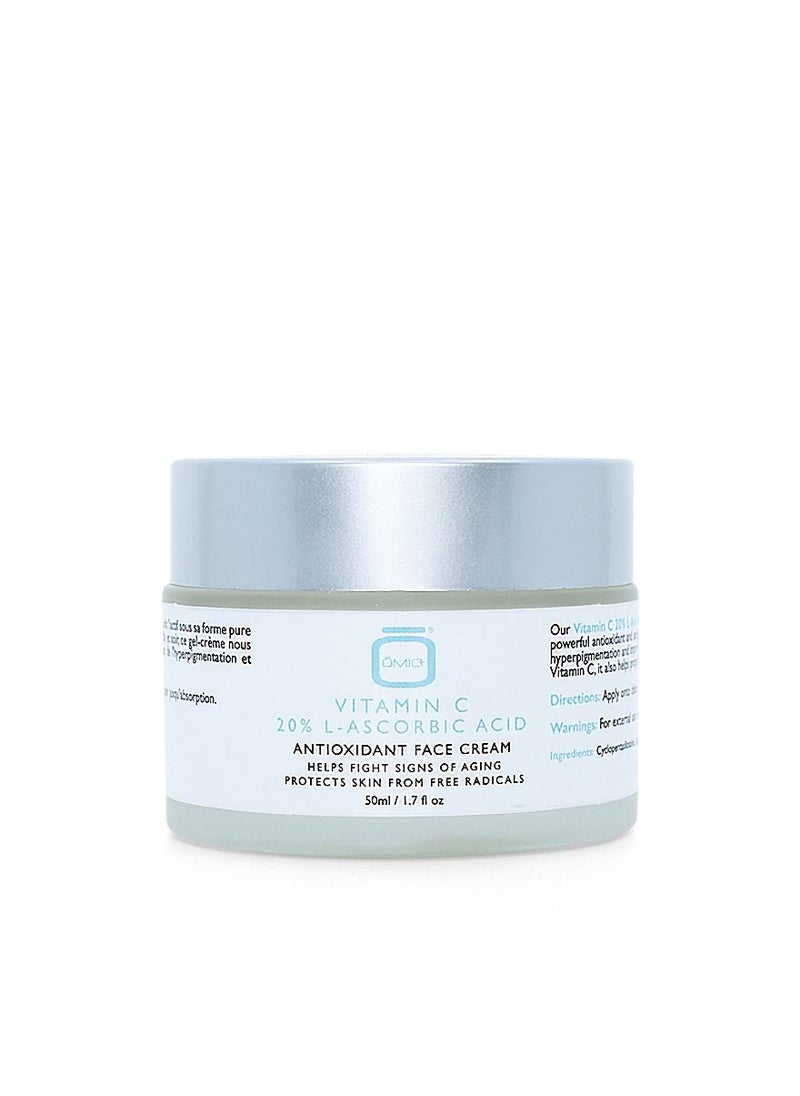 OMIC+ Omic+ Vitamin C 20% L- Ascorbic Acid Antioxidant Face Cream 50ml  - Image 4