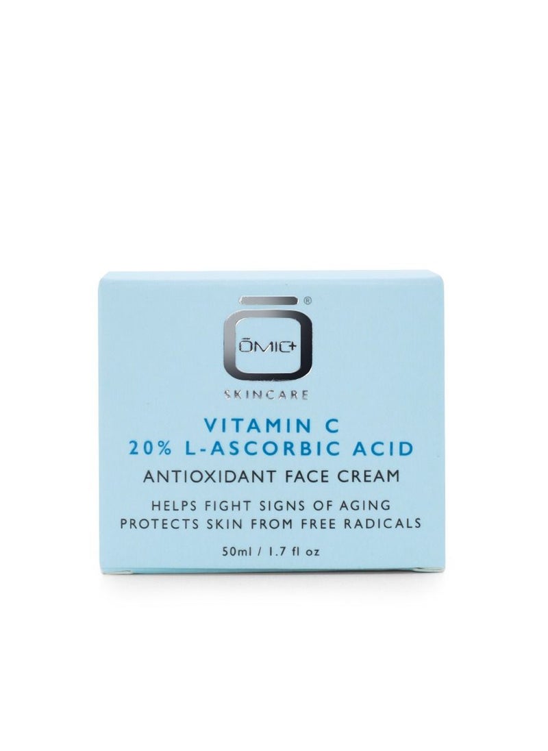 OMIC+ Omic+ Vitamin C 20% L- Ascorbic Acid Antioxidant Face Cream 50ml  - Image 1