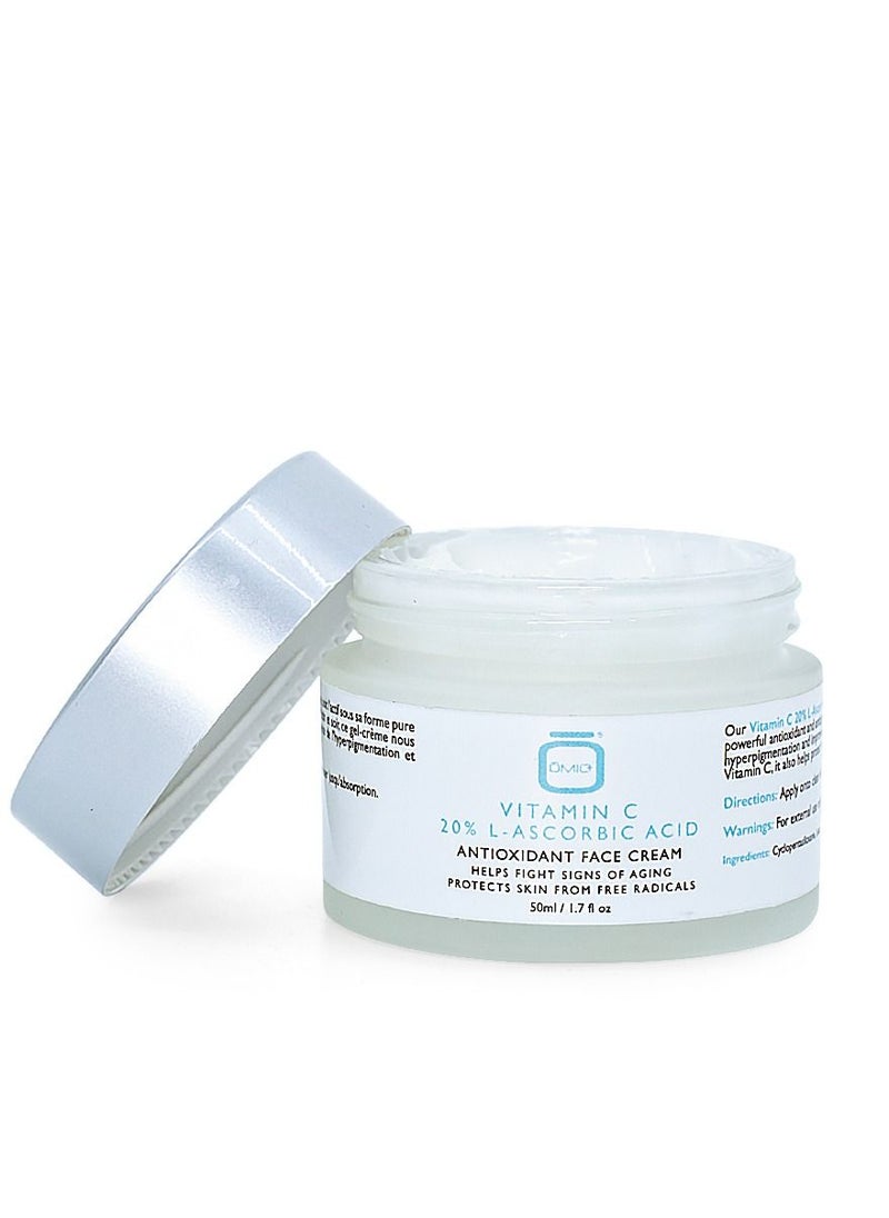 OMIC+ Omic+ Vitamin C 20% L- Ascorbic Acid Antioxidant Face Cream 50ml  - Image 2