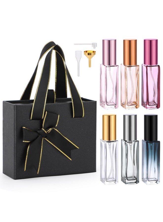 Segbeauty Segbeauty Travel Perfume Bottle Refillable, 6pcs 10ML Glass Perfume Atomizer with Gift Box, Empty Travel Cologne Sprayer Set Pocket Perfume Dispenser Mini Spray Bottle for Perfume Toiletries Cosmetic  - Image 1