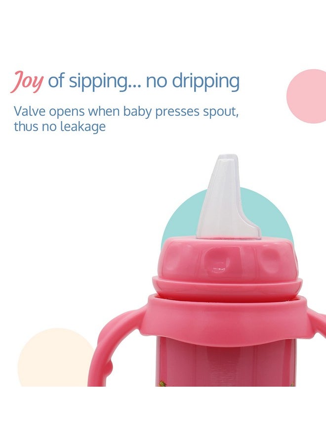 LuvLap 4 in 1 Slim Neck Steel Baby Bottle Cum Sipper with Handle (Pink) - pzsku/ZA560417C738B0DAC6738Z/45/_/1738305504/7d207cef-f7ea-4fb7-95a2-16470954e8bc