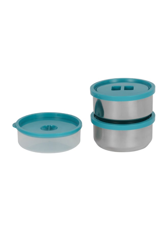 Royalford Diet Meal Hot Lunch Box Ss Inner 3 Containers 800Ml Super Pu Bpa Free 100% Food Grade Material Multicolor Multicolour 800ml - Image 3