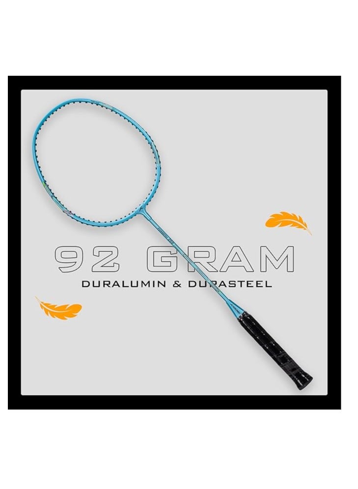 HUNDRED Powertek 200 PRO Badminton Racquet with Head Cover | Size: Standard, Grip Size : G5 | Strung | Aluminium | For Intermediate Players | Weight: 92 grams | Maximum String Tension - 18-20lbs - Image 2