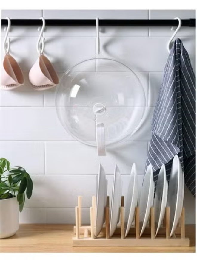 HOMESTAR Microwave Splatter Cover, Clear Microwave Splash Guard Cooker Lid with Handle, Safe Plastic Microwave Plate Cover for Food Splatter - Image 4